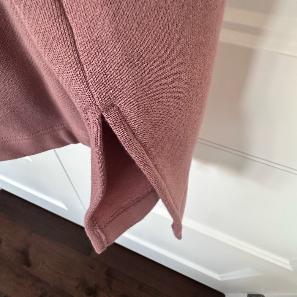 Madewell Maxi Dress MWL Betterterry Hoodie Sweatshirt Normcore Faded Mauve LG - Picture 10 of 15